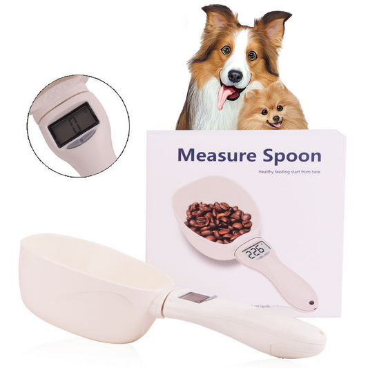 Pet Food Measuring Scoop with LED Display for Dogs & Cats