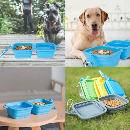 Outdoor Collapsible Pet Bowl for Dogs & Cats
