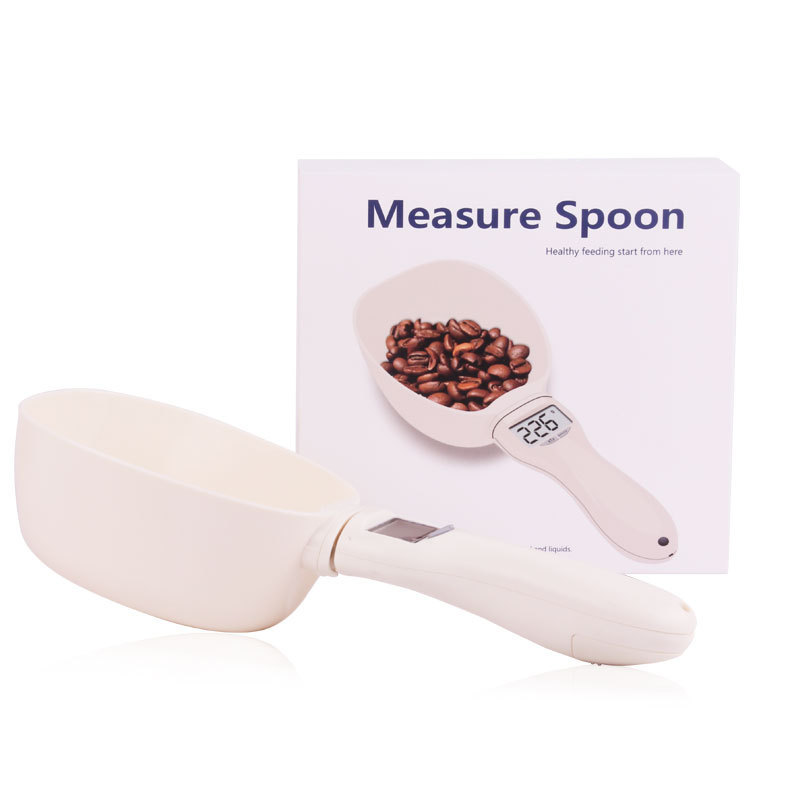 Pet Food Measuring Scoop with LED Display for Dogs & Cats