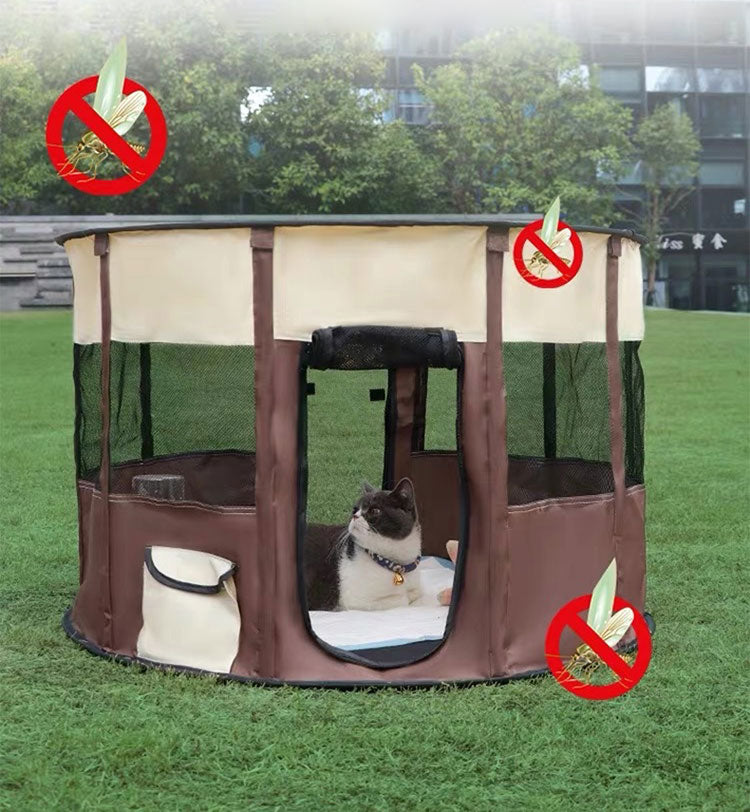 Outdoor Portable Foldable Pet Playpen for Cats & Small Dogs