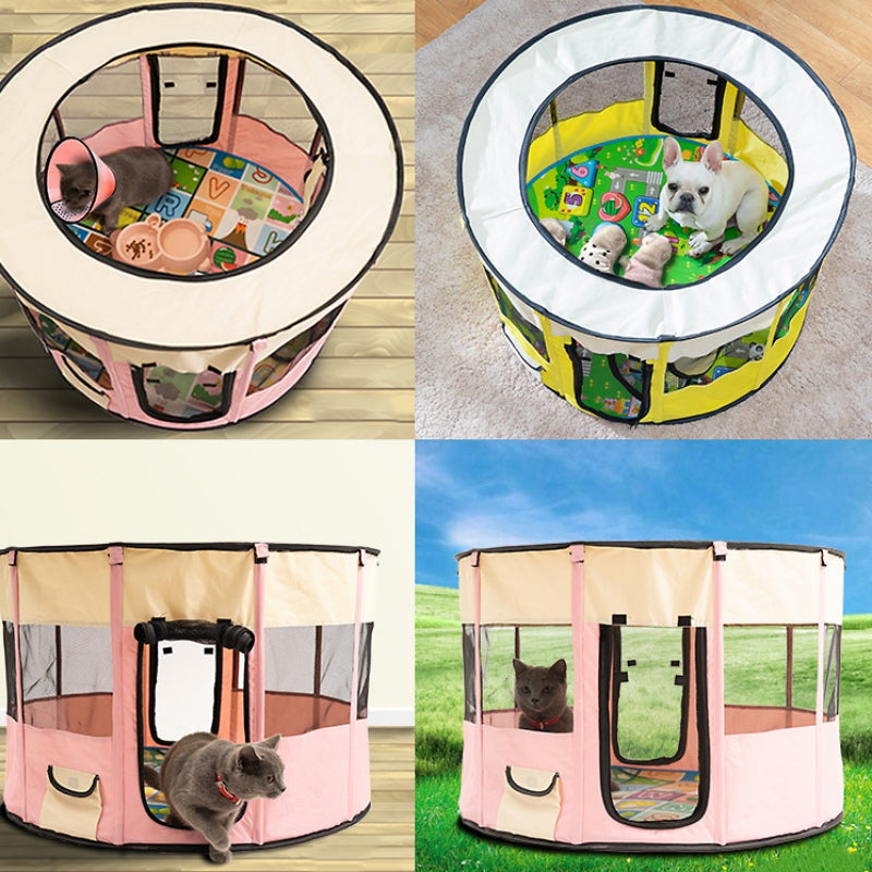 Outdoor Portable Foldable Pet Playpen for Cats & Small Dogs