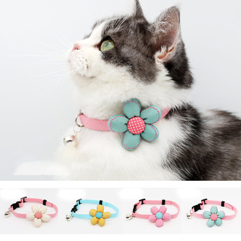 Adjustable Pet Collar with Bell for Cats and Dogs