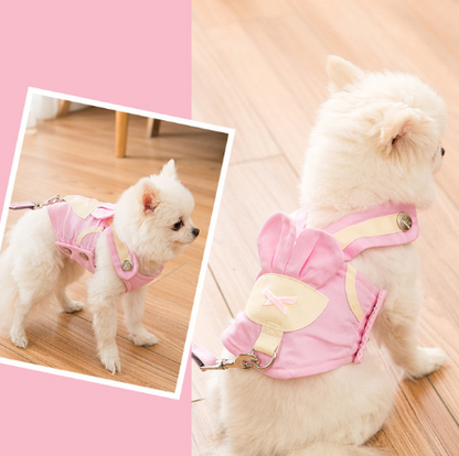 Cute Pet Harness and Leash Set for Cats, Small and Medium-sized Dogs