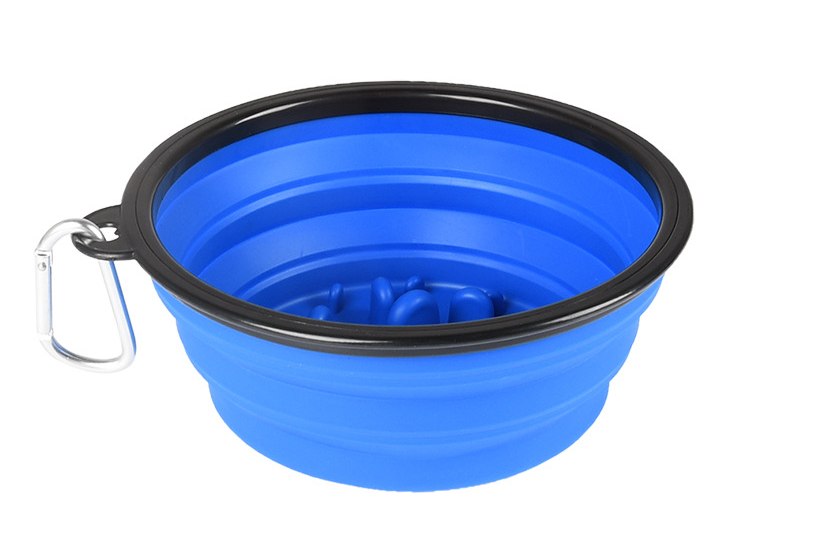 Outdoor Collapsible Pet Slow Feeding Bowl for Dogs & Cats