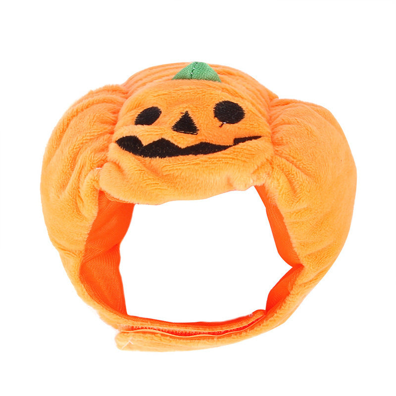 Halloween Pumpkin Pet Hat for Cats & Small Dogs