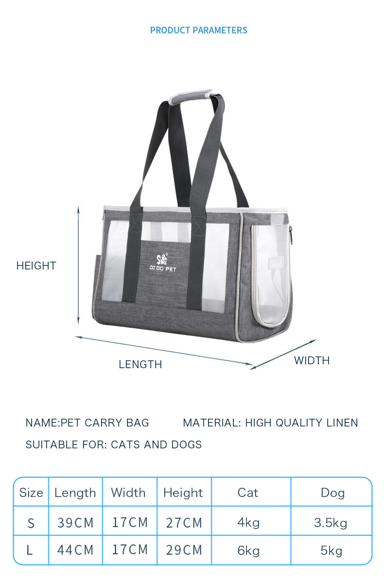 Portable Pet Carrier for Cats & Small Dogs