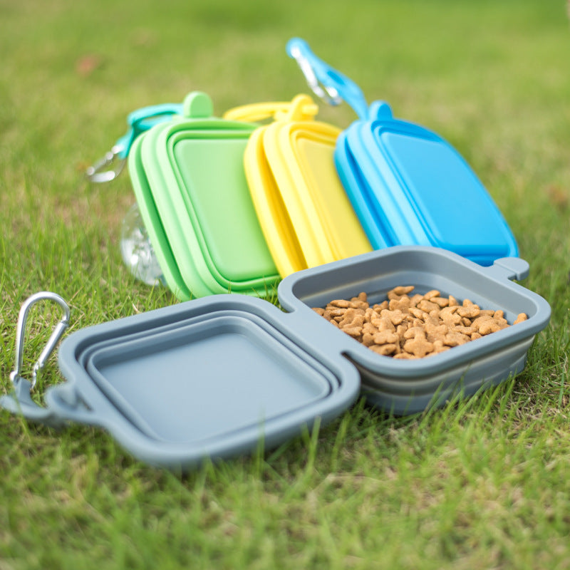 Outdoor Collapsible Pet Bowl for Dogs & Cats